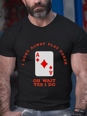 T-shirt de poker pour hommes