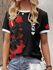 Tee-shirt poker femmes