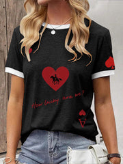 Tee-shirt poker femmes