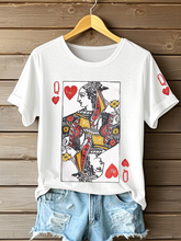 T-shirts Poker Queen of Hearts pour femmes