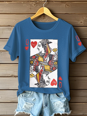 T-shirts Poker Queen of Hearts pour femmes