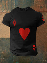 T-shirts Poker Ace of Hearts pour homme