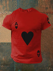 T-shirts Poker Ace of Hearts pour homme