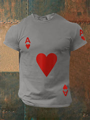 T-shirts Poker Ace of Hearts pour homme