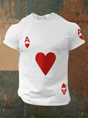 T-shirts Poker Ace of Hearts pour homme
