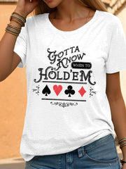 Tee-shirt poker femmes