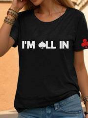 Tee-shirt poker femmes