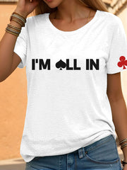 Tee-shirt poker femmes