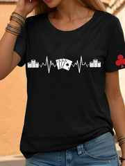 Tee-shirt poker femmes