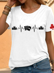Tee-shirt poker femmes