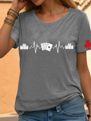 Tee-shirt poker femmes