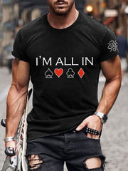 Poker Cards Art Print T-shirt à manches courtes pour hommes