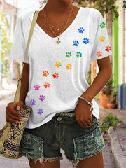 T-shirt coloré de patte des femmes
