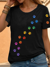 T-shirts Décontractés Rainbow Animal Print pour femmes