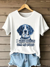 T-shirt Denim Puppy Femme