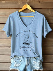T-shirt à manches courtes France Travel Femme
