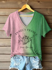 T-shirt à manches courtes France Travel Femme