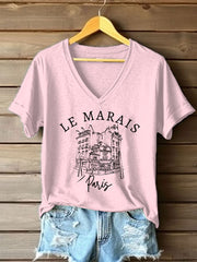 T-shirt à manches courtes France Travel Femme