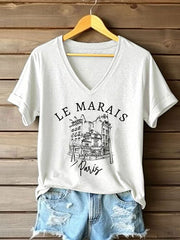 T-shirt à manches courtes France Travel Femme