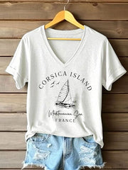 T-shirt à manches courtes France Travel Femme