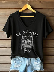 T-shirt à manches courtes France Travel Femme