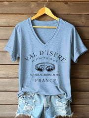 T-shirt à manches courtes France Travel Femme