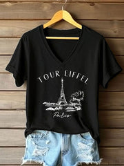 T-shirt à manches courtes France Travel Femme