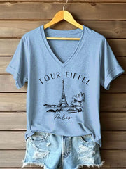 T-shirt à manches courtes France Travel Femme