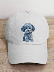 Chapeau d'art patchwork de modèle de chien mignon unisexe