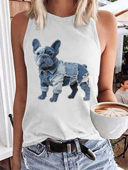 Débardeur Femme Motif Patchwork Art