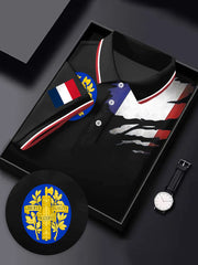 Chemise à manches courtes France pour homme