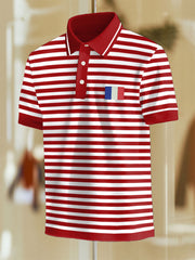 Hauts rayés de style d'affaires français pour hommes