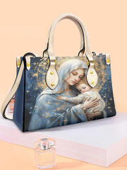 Sac à bandoulière Faith Virgin Mary en cuir pour femme