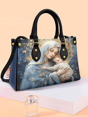 Sac à bandoulière Faith Virgin Mary en cuir pour femme