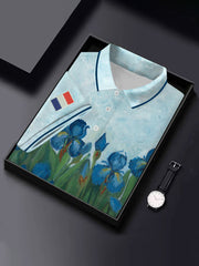 Hauts de style d'affaires d'iris de fleur nationale française des hommes