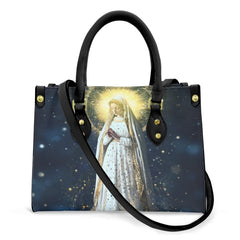 Sac à bandoulière Faith Virgin Mary en cuir pour femme