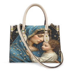 Sac à bandoulière Faith Virgin Mary en cuir pour femme