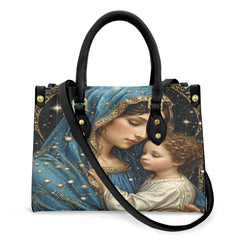 Sac à bandoulière Faith Virgin Mary en cuir pour femme