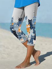Leggings cropped en denim pour femme