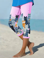 Leggings cropped en denim pour femme