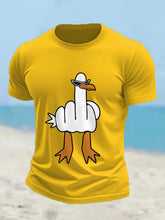 Je ne donne pas un canard drôle doigt du milieu des hommes Offensive Rude Duck Imprimer Tee