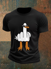 Je ne donne pas un canard drôle doigt du milieu des hommes Offensive Rude Duck Imprimer Tee