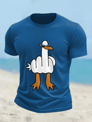 Je ne donne pas un canard drôle doigt du milieu des hommes Offensive Rude Duck Imprimer Tee