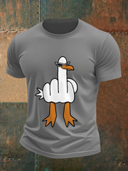 Je ne donne pas un canard drôle doigt du milieu des hommes Offensive Rude Duck Imprimer Tee