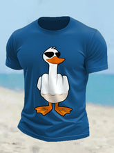 Je ne donne pas un canard drôle doigt du milieu des hommes Offensive Rude Duck Imprimer Tee