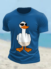 Je ne donne pas un canard drôle doigt du milieu des hommes Offensive Rude Duck Imprimer Tee