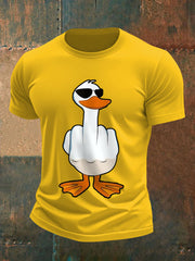 Je ne donne pas un canard drôle doigt du milieu des hommes Offensive Rude Duck Imprimer Tee