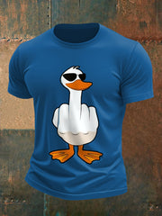 Je ne donne pas un canard drôle doigt du milieu des hommes Offensive Rude Duck Imprimer Tee