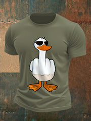 Je ne donne pas un canard drôle doigt du milieu des hommes Offensive Rude Duck Imprimer Tee