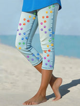 Leggings écourtés Denim Paw pour femmes